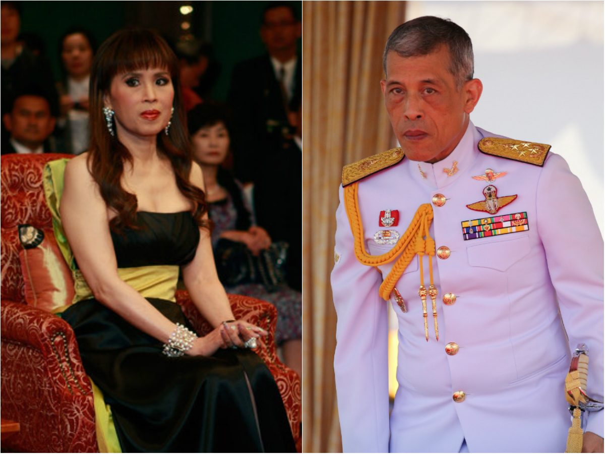 الملك ماها فاجيرالونكورن وشقيقته الأميرة أبولراتانا راجاكانيا سيريفادهانا بارنافادي.