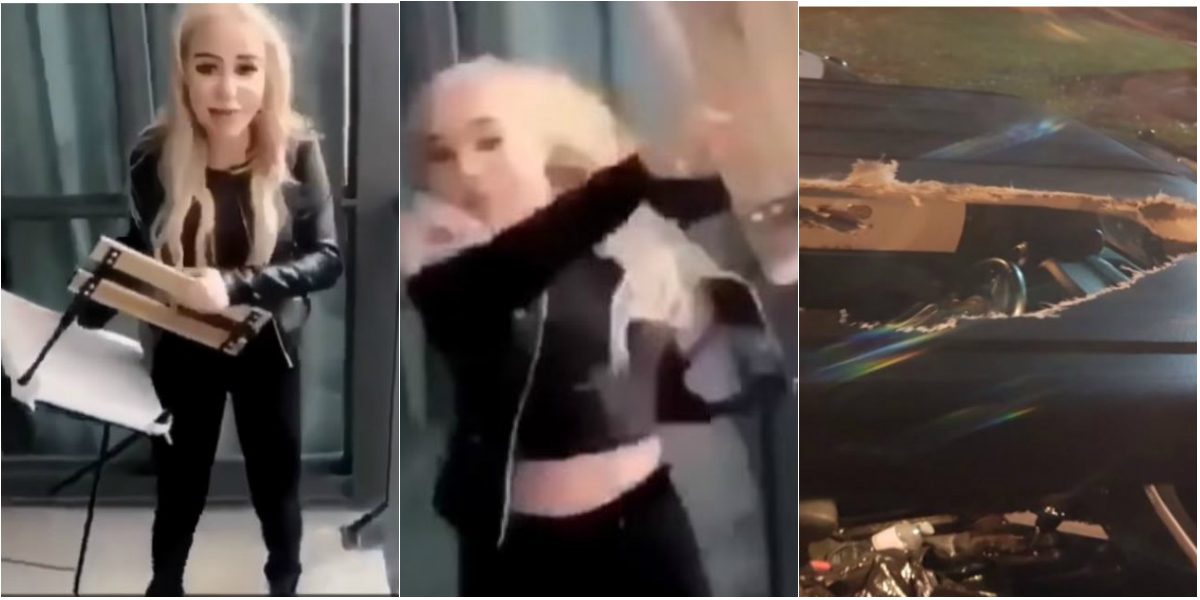 فيديو لامرأة تلقي الكراسي من الدور الـ 45 يثير الغضب عليها قبل أن تسلّم نفسها للشرطة