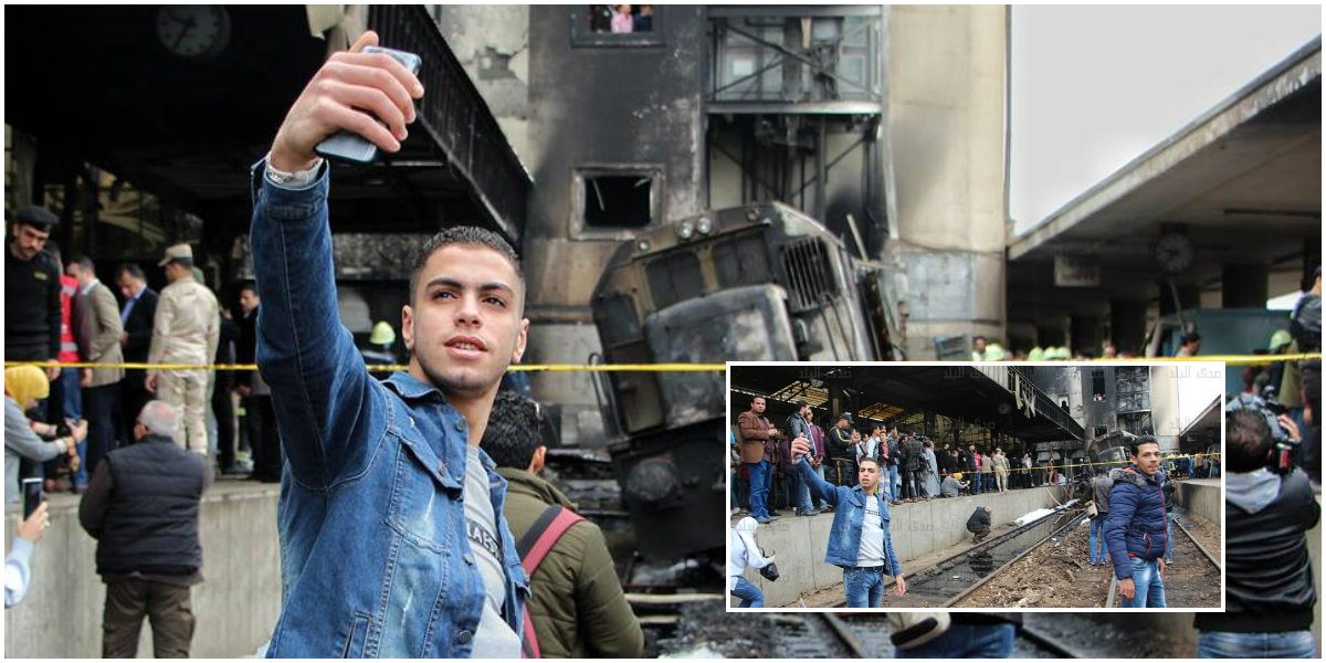 أول تعليق من صاحب سيلفي حادث قطار محطة مصر