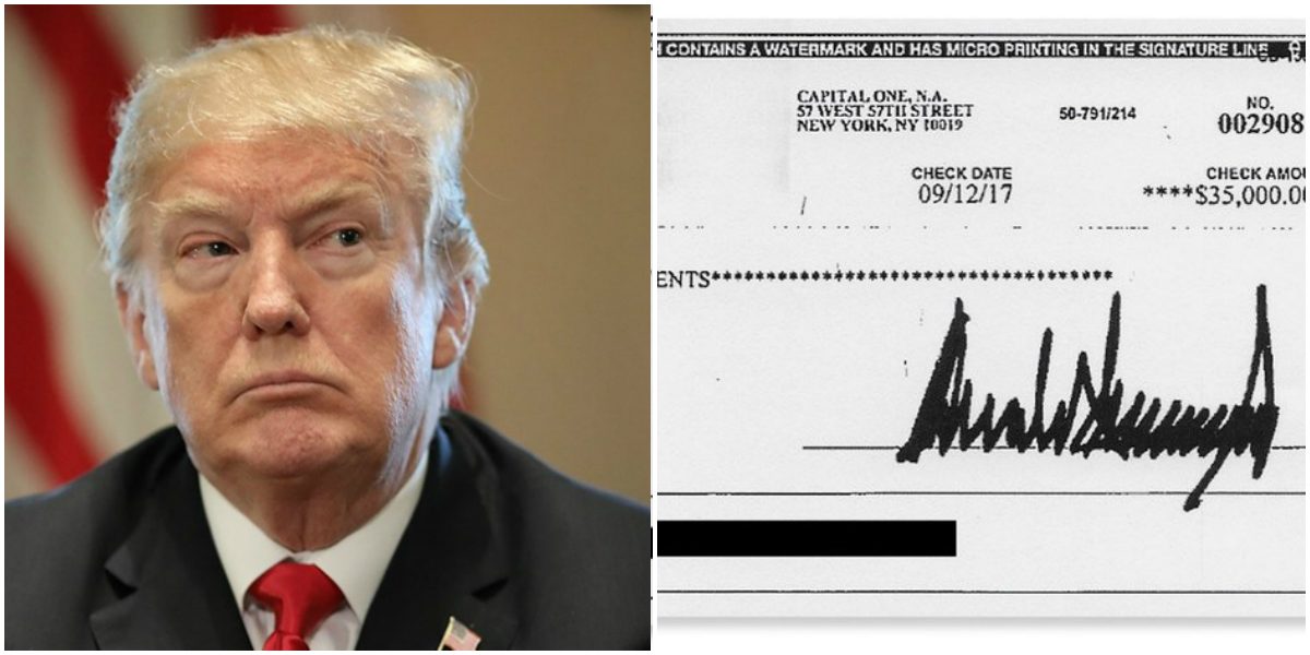 نيويورك تايمز تنشر صور شيكات ترامب ومصيرها مع المبالغ وإلى من صرفت.. وقعها “سرّاً” بالبيت الأبيض