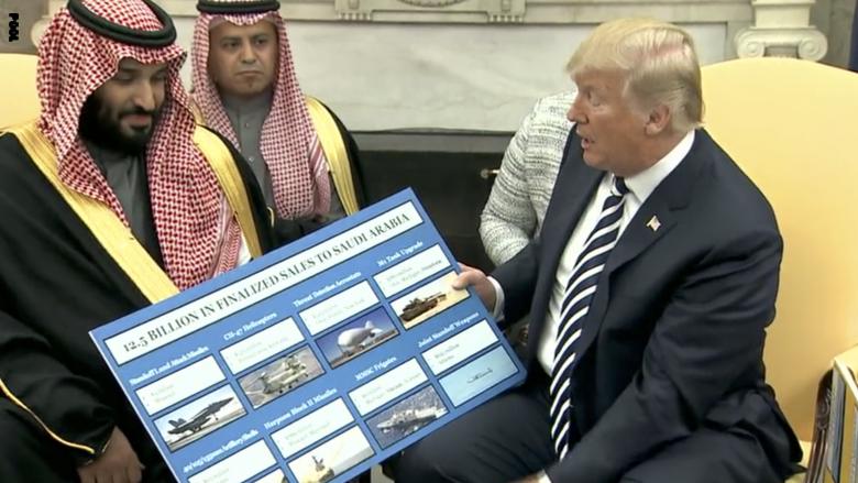 الرئيس الأمريكي متمسك بصفقات السلاح التي عقدها مع ولي العهد السعودي محمد بن سلمان