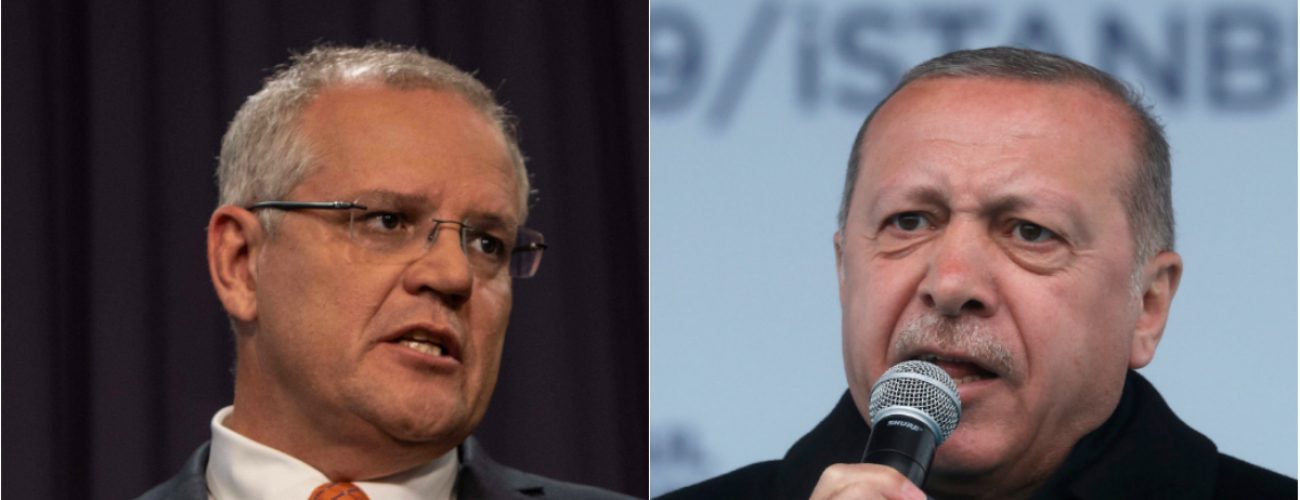 الرئيس التركي رجب طيب أردوغان ورئيس الوزراء الأسترالي سكوت موريسون