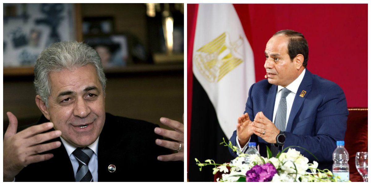 الرئيس المصري عبدالفتاح السيسي والسياسي حمدين صباحي