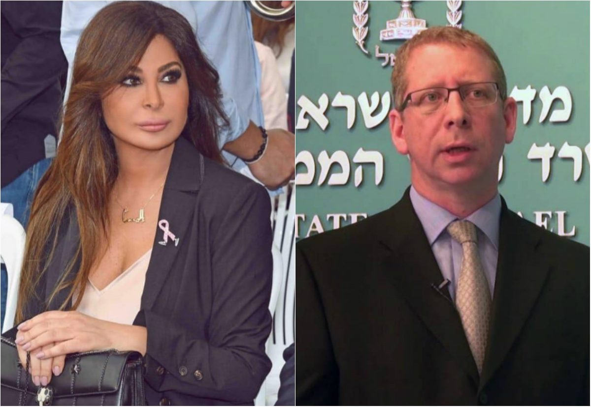 أوفير جندلمان المتحدث باسم نتنياهو والفنانة اللبنانية إليسا