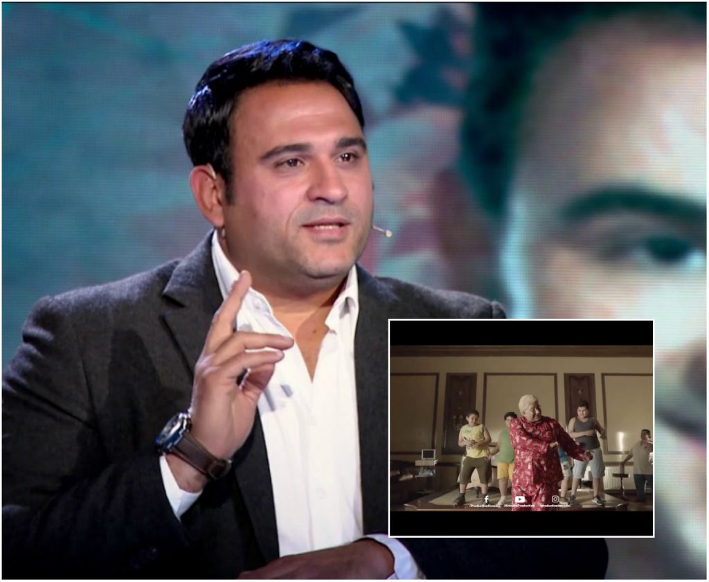 صورة أكرم حسني في طفولته تصبح شعاراً لشركة بسكويت