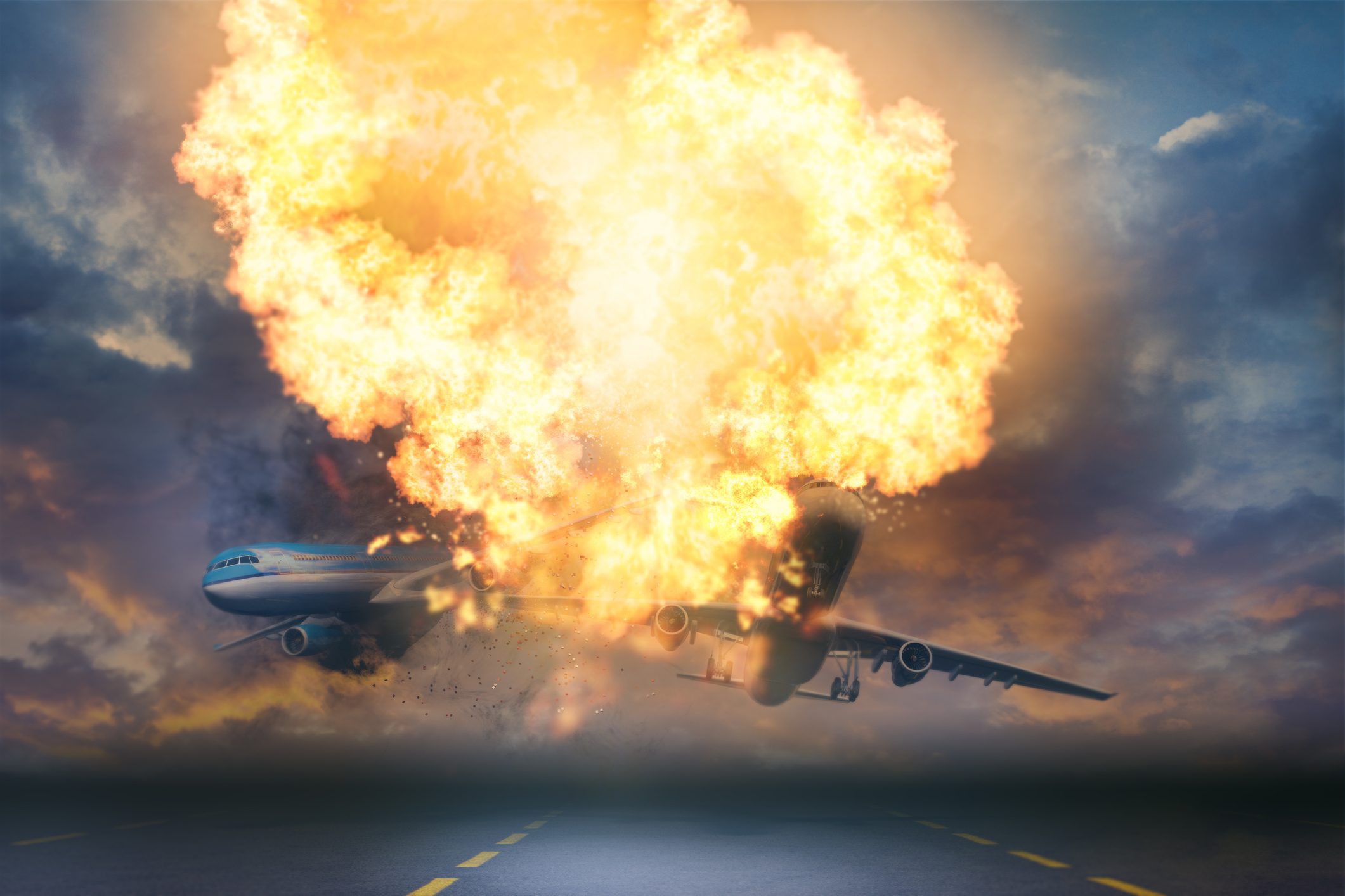 مكونات الصندوق الأسود داخل طائرة محطمة