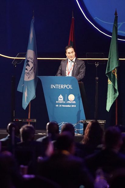أعلن الإنتربول في نوفمبر أن كيم جونج يانج من كوريا الجنوبية قد تم انتخابه رئيسًا جديدًا لهزيمة مسؤول روسي أثار ترشيحه دولًا غربية/ AFP