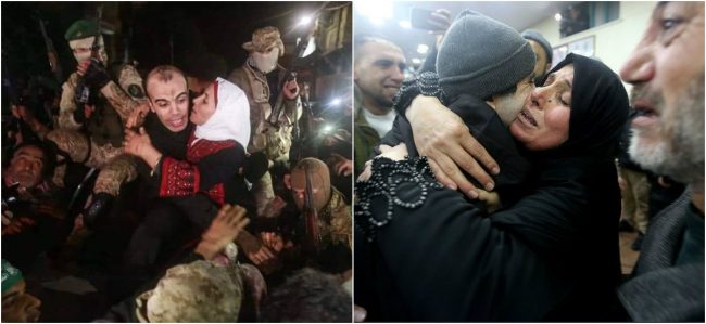 مشاهد الفرحة تسود غزة بوصول 4 فلسطينيين كانوا مختطفين في مصر