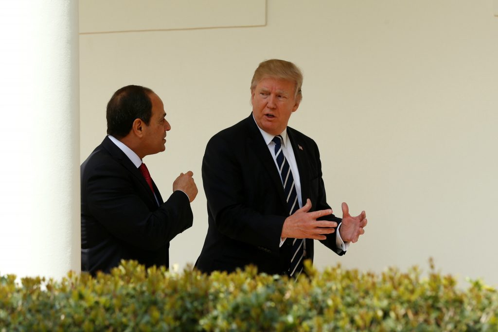 الرئيس المصري عبدالفتاح السيسي والرئيس الأمريكي دونالد ترامب