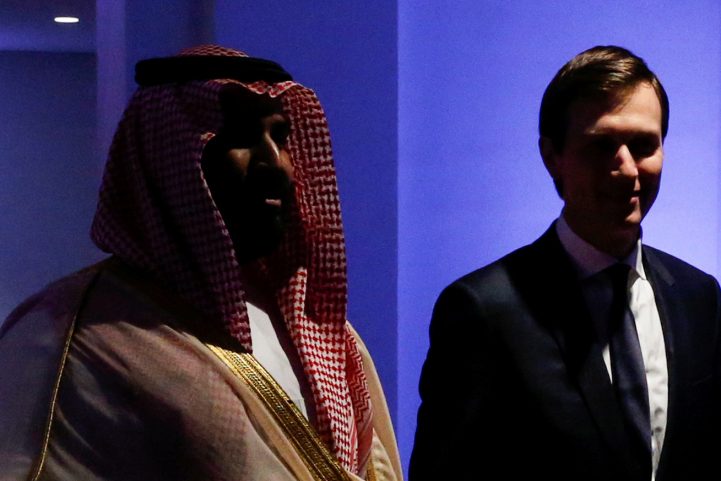 محمد بن سلمان وجاريد كوشنر خلال لقاء سابق/ رويترز