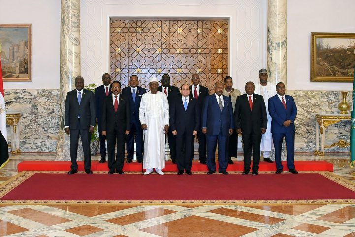 الاجتماع الذي استضافته مصر شارك فيه رؤساء مجموعة من الدول الإفريقية/ رويترز