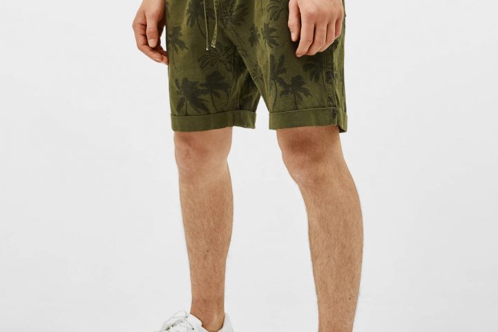Bershka/ شورت أوراق الشجر