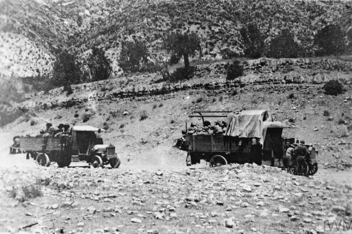 قوات بريطانية في مدينة آذربيجان الغربية الإيرانية/ 1918