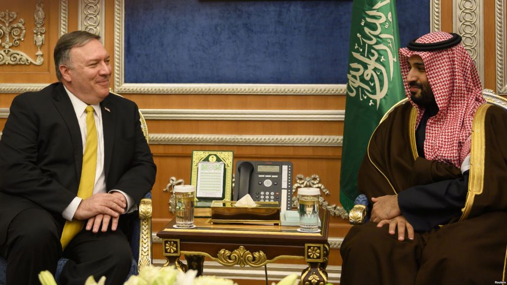 محمد بن سلمان مايك بومبيو حرب اليمن تجنيد الألطفال السعودية