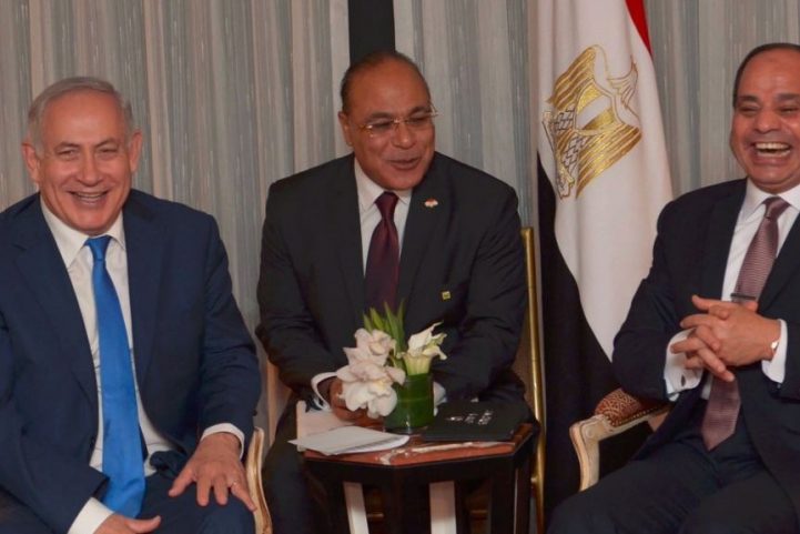 السيسي خلال لقائه مع  نتنياهو في سبتمبر 2017، أرشيفية