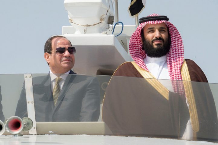 ولي العهد السعودي محمد بن سلمان والرئيس المصري عبدالفتاح السيسي/ الأناضول