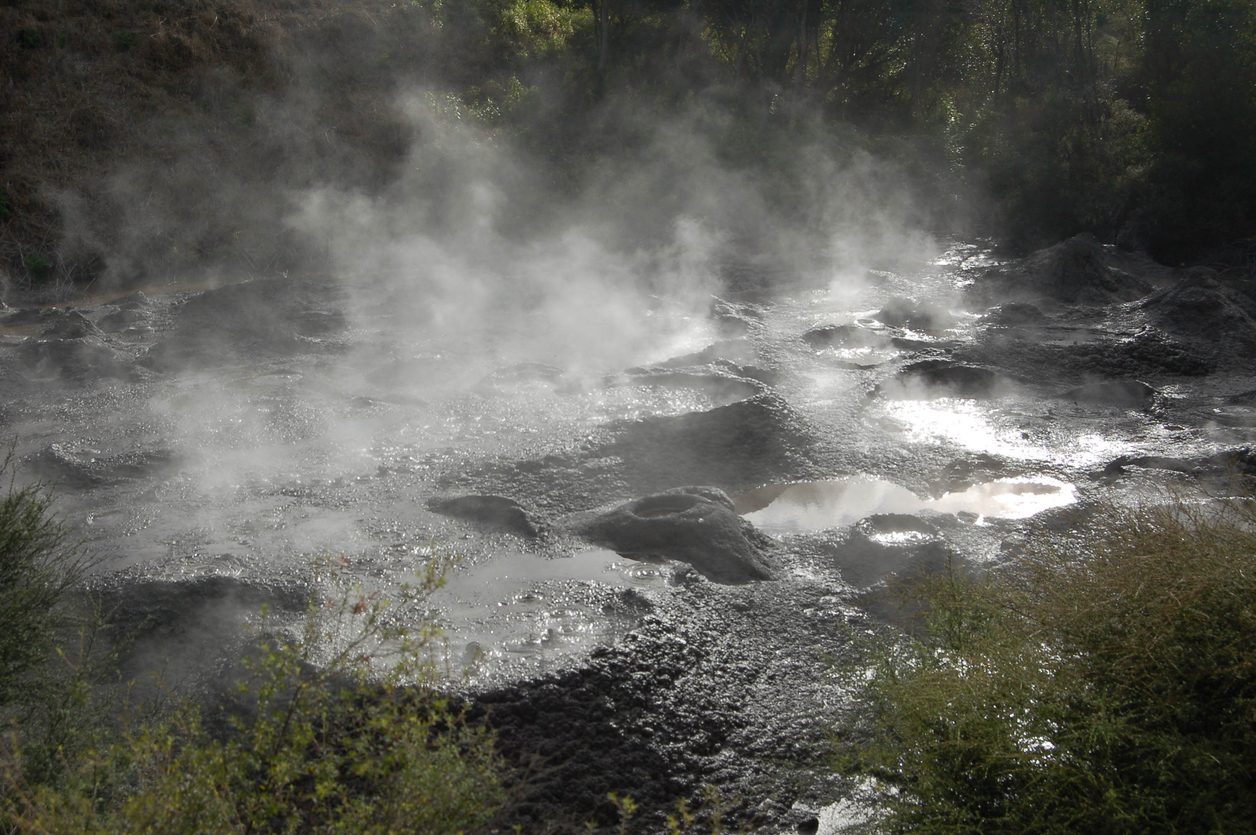 حمامات طين حراراية في نيوزيلندا