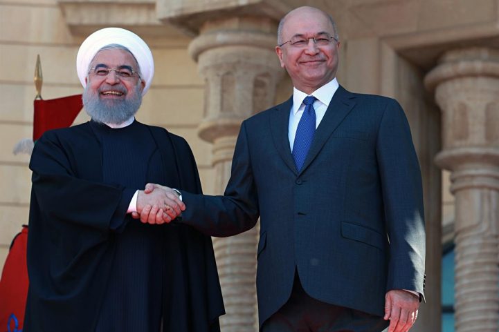 الرئيسان العراقي والإيراني في بغداد، مارس 2019