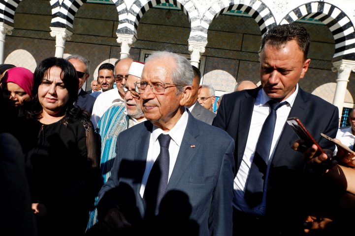 محمد الناصر الرئيس التونسي المؤقت/ رويترز