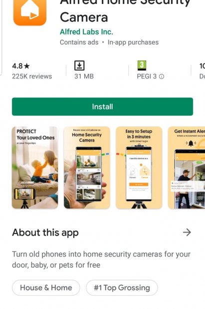  تطبيق Alfred Camera 