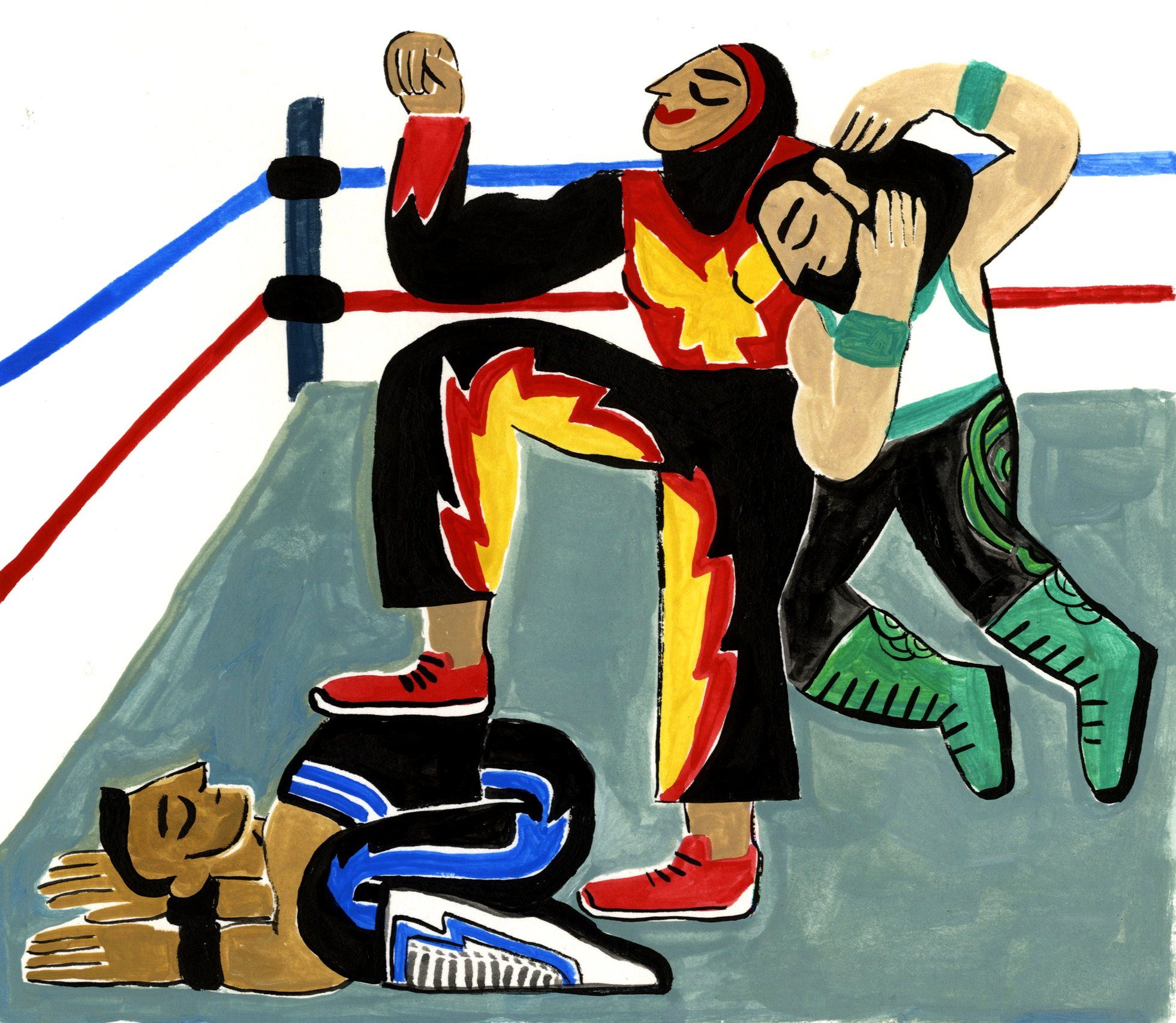 خجولة خارج الحلبة وتُصارع الرجال داخلها.. «العنقاء» أول بطلة مصارعة محجّبة بالعالم