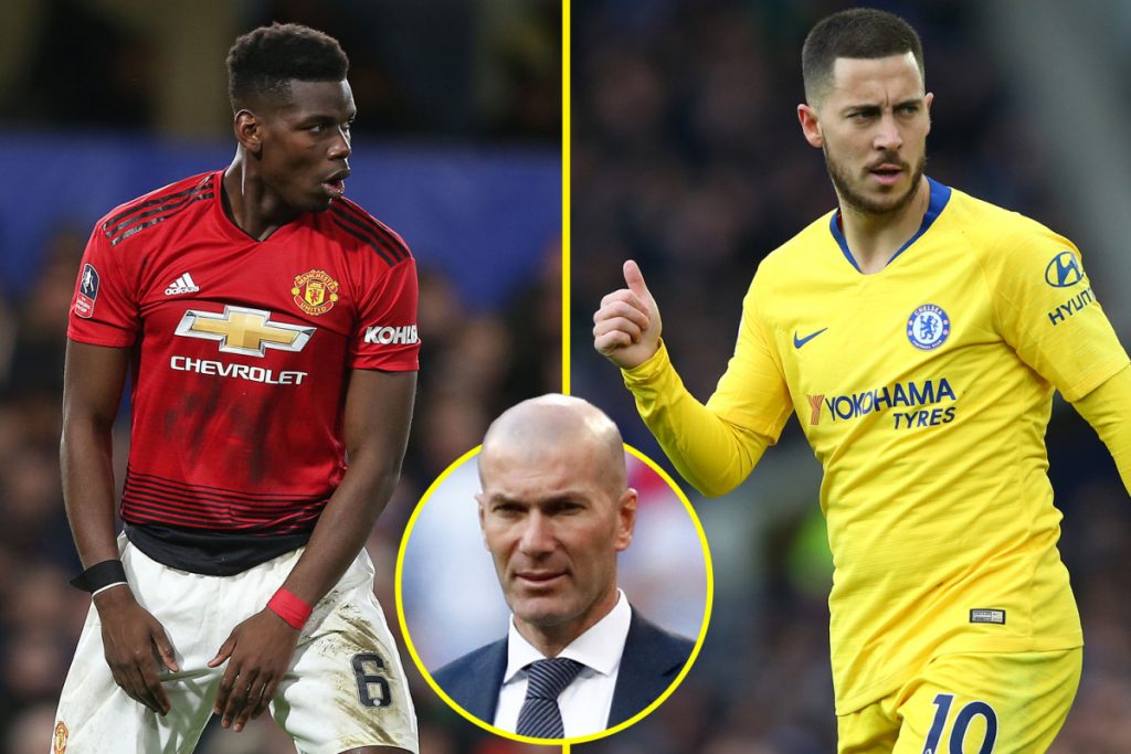 زيدان وبوجبا وهازارد/توك سبورتت