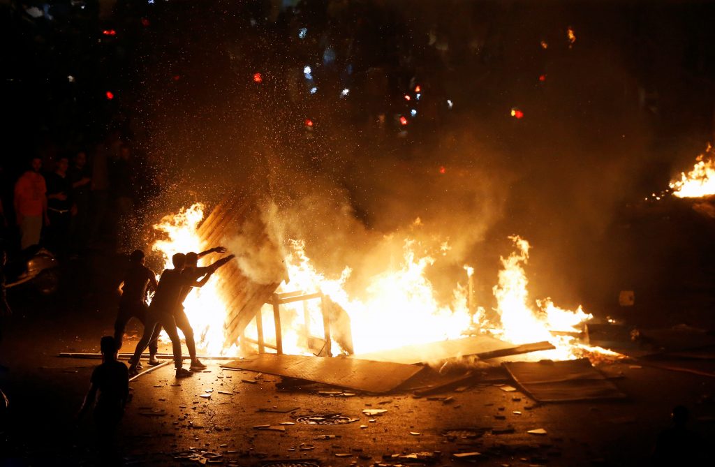 جانب من الاحتجاجات في بيروت