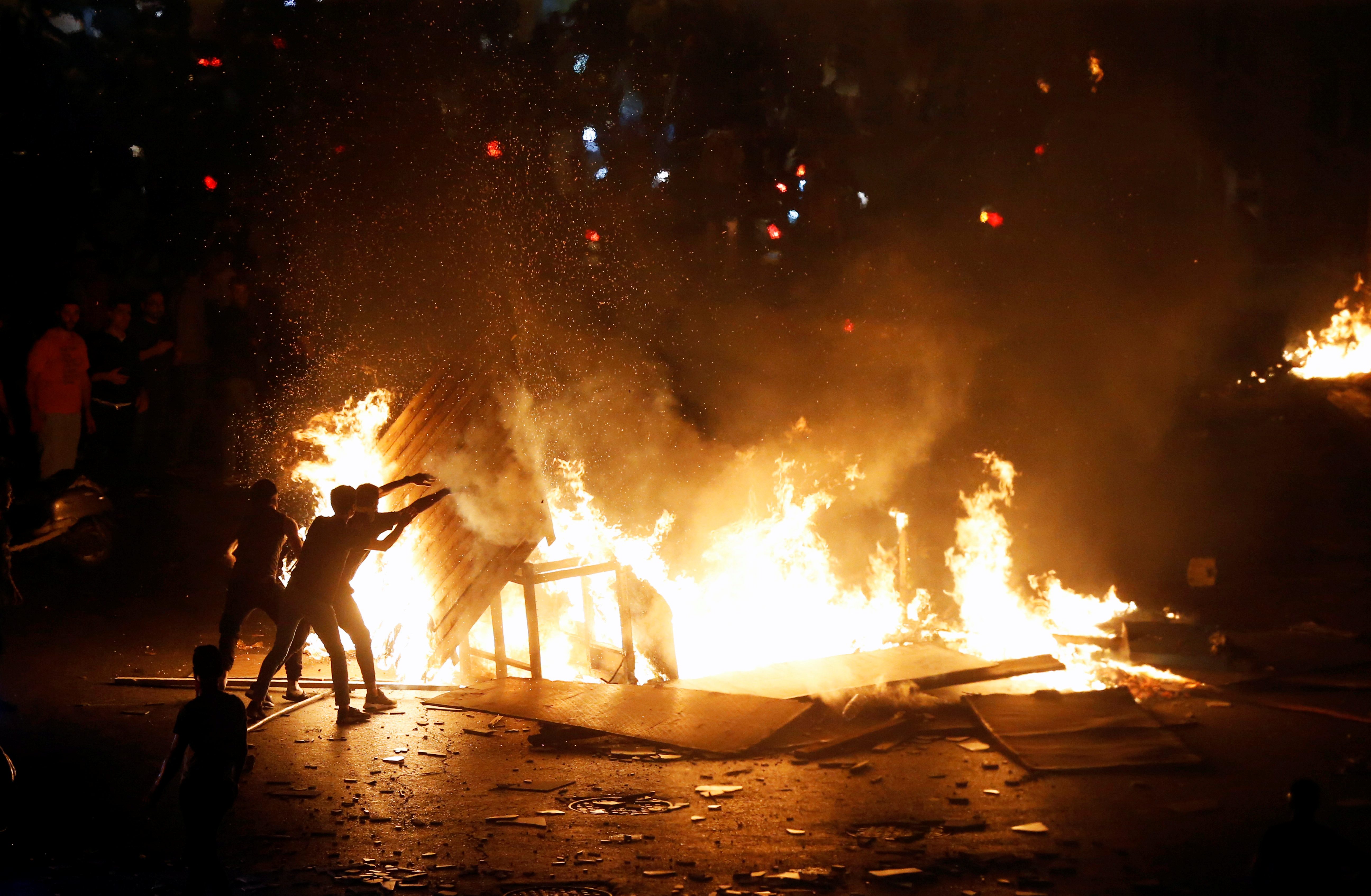 جانب من الاحتجاجات في بيروت