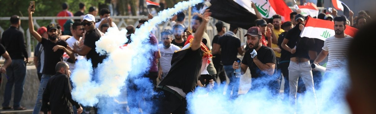 قتيل وجرحى في احتجاجات ضد الحكومة بالعاصمة العراقية بغداد