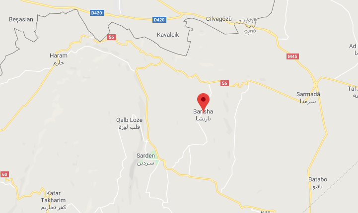  قرية باريشا في محافظة إدلب شمال غرب سوريا