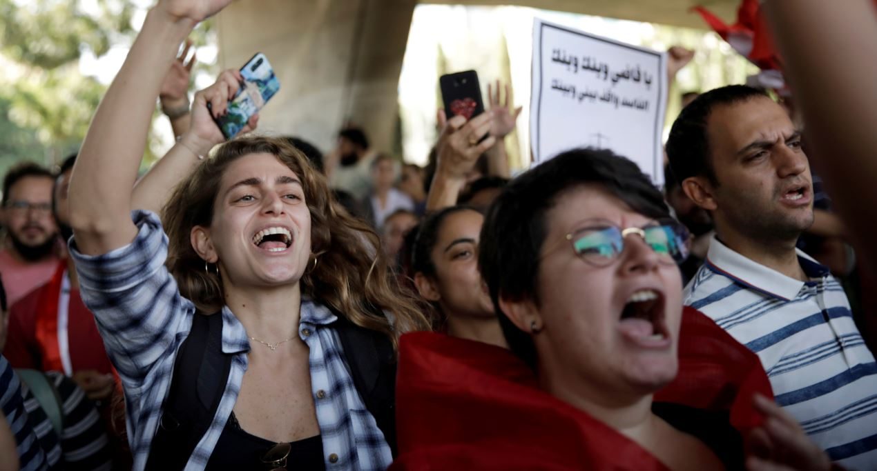 من تظاهرات لبنان، رويترز