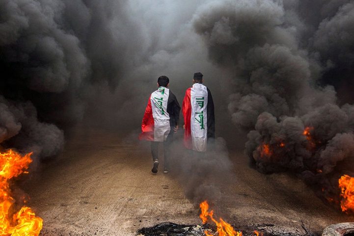 ما زالت احتجاجات العراق مستمرة، وما زال التيه السياسي في البلاد مستمر أيضاً/ Getty