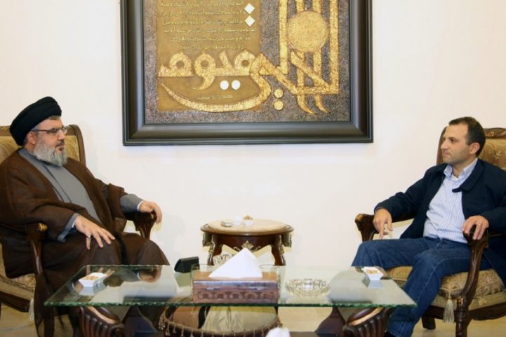 باسيل ونصر الله في لقاء سابق، أرشيفية