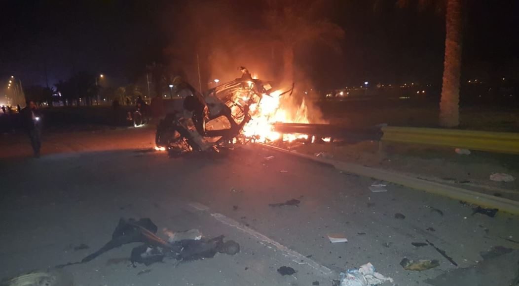 مقتل قاسم سليماني ونائب رئيس الحشد الشعبي في العراق.. صور