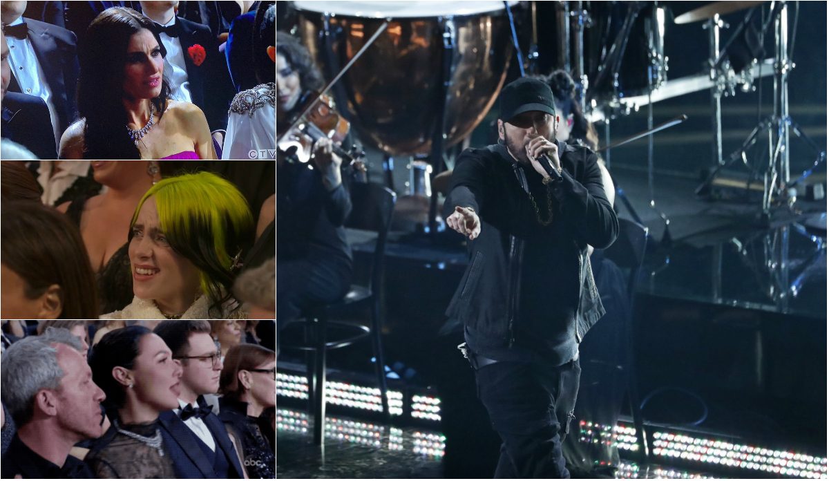 المغني الأمريكي إمنيم فاجأ الحضور بأداء أغنية Lose Yourself في حفل الأوسكار 2020 (Reuters)