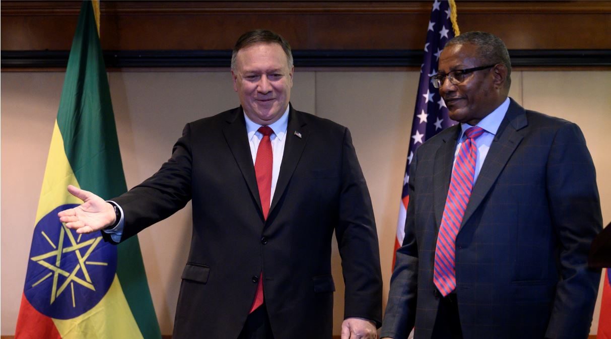 وزير الخارجية الإثيوبي مع نظيره الأمريكي