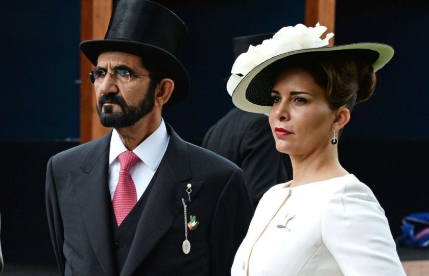 حاكم دبي الشيخ محمد بن راشد آل مكتوم، والأميرة هيا بنت الحسين