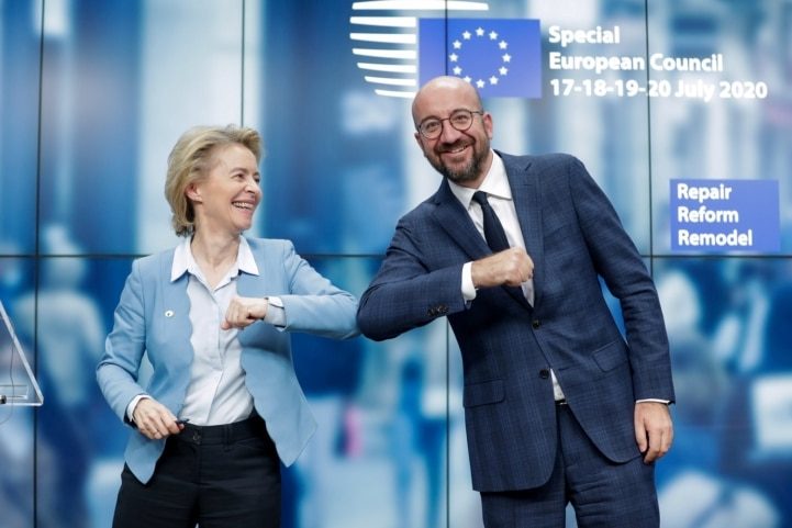 رئيس المجلس الأوروبي تشارلز ميشيل ورئيسة المفوضية الأوروبية أورسولا فون دير لين/ رويترز