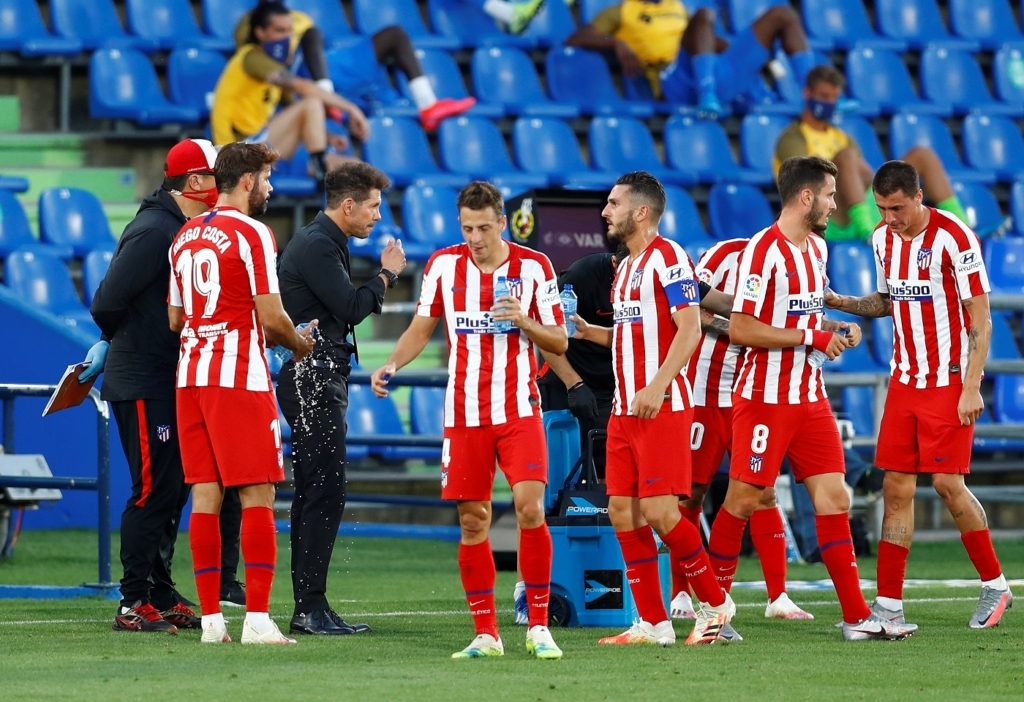 أتلتيكو مدريد يستعد لمواجهة لايبزيغ في دوري الأبطال (رويترز)