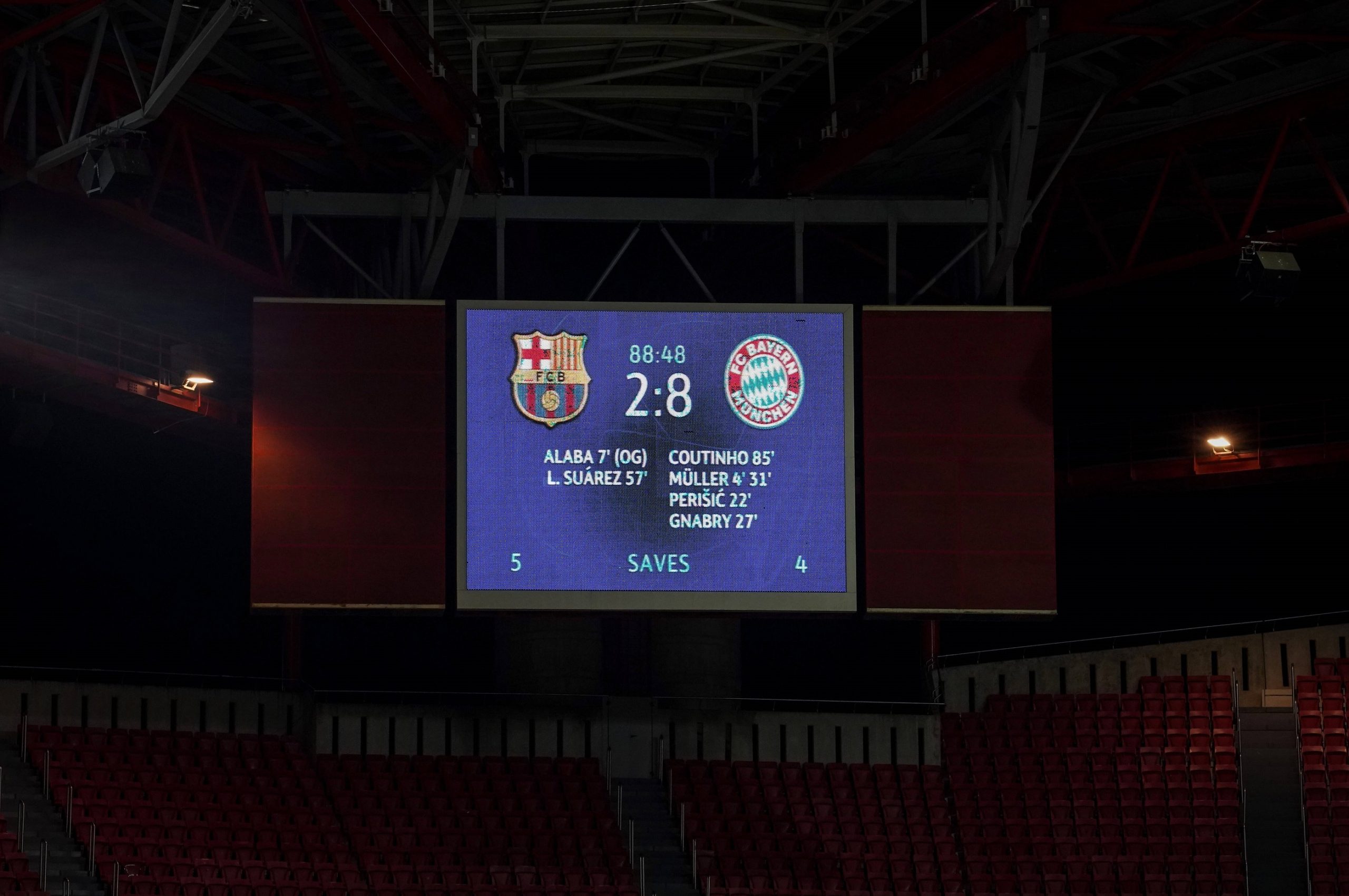 برشلونة سقط بالثمانية أمام بايرن ميونيخ (رويترز)