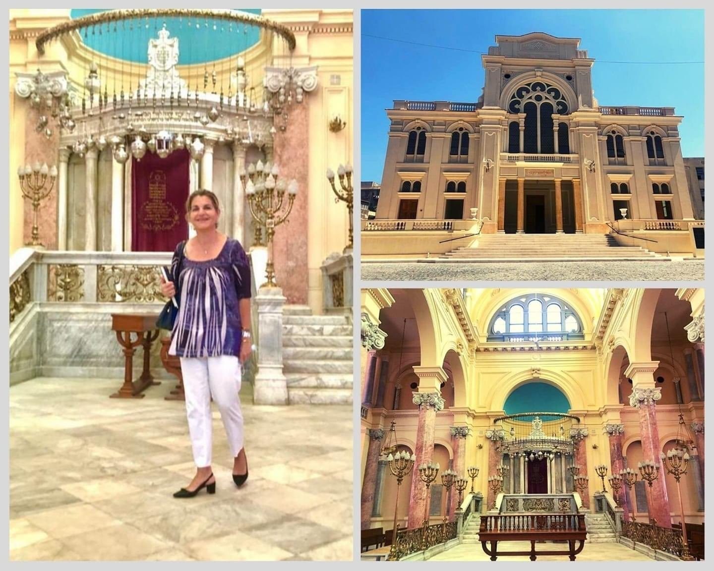 جددته مصر بـ 6 ملايين دولار.. السفيرة الإسرائيلية تزور معبداً يهودياً بالإسكندرية وتشكر السيسي على ترميمه