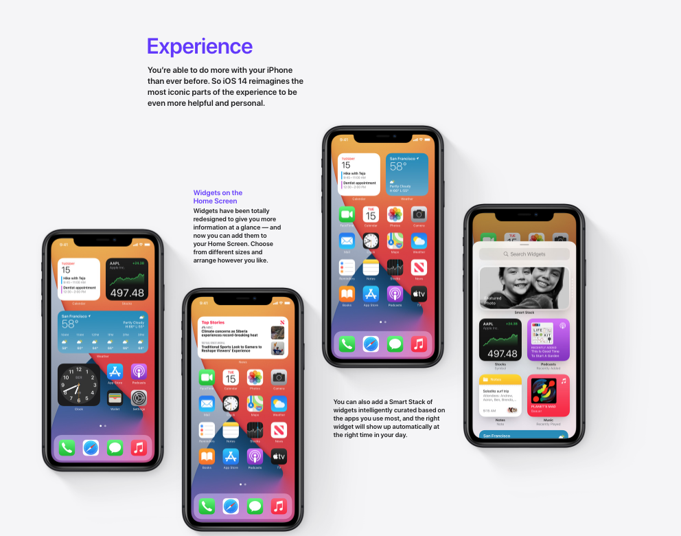 مزايا جديدة في IOS 14 (apple.com استخدام عادل)