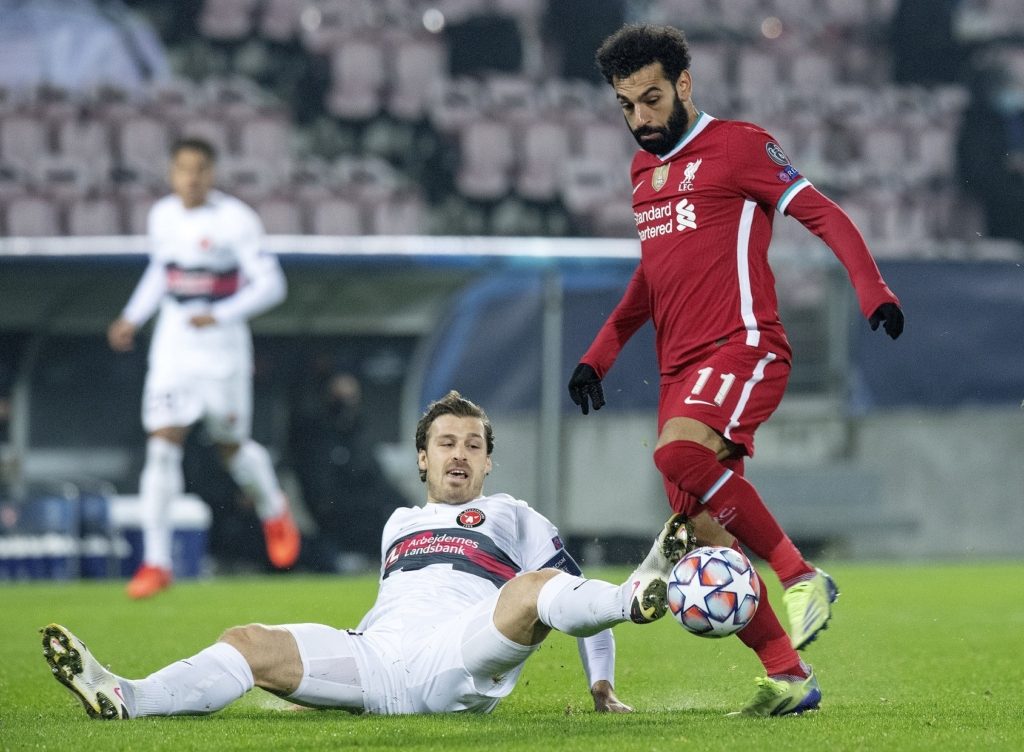 هدف محمد صلاح منحه أرقام قياسية جديدة (رويترز)