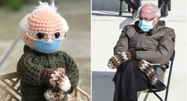 قفازات ساندرز تتسبب بجمع مليوني دولار من التبرعات! ودمية للسيناتور تُباع بـ40 ألف دولار