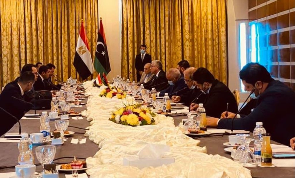 زيارة سابقة لوفد مصري مع وزير داخلية ليبيا/منصات التواصل