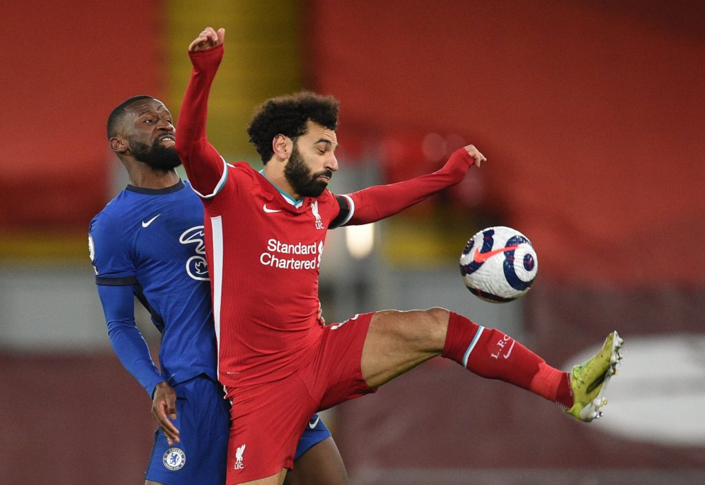 محمد صلاح خلال مباراة ليفربول وتشيلسي