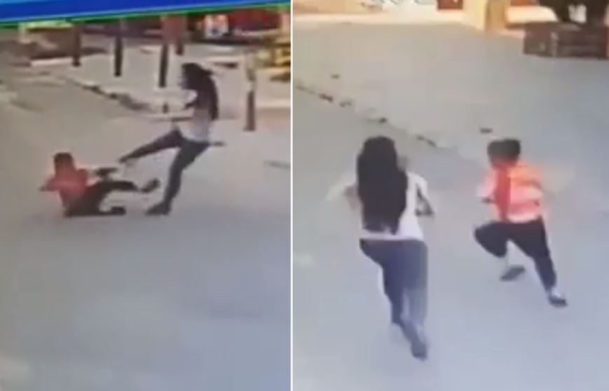 معلمة تعتدي على طفل سوري