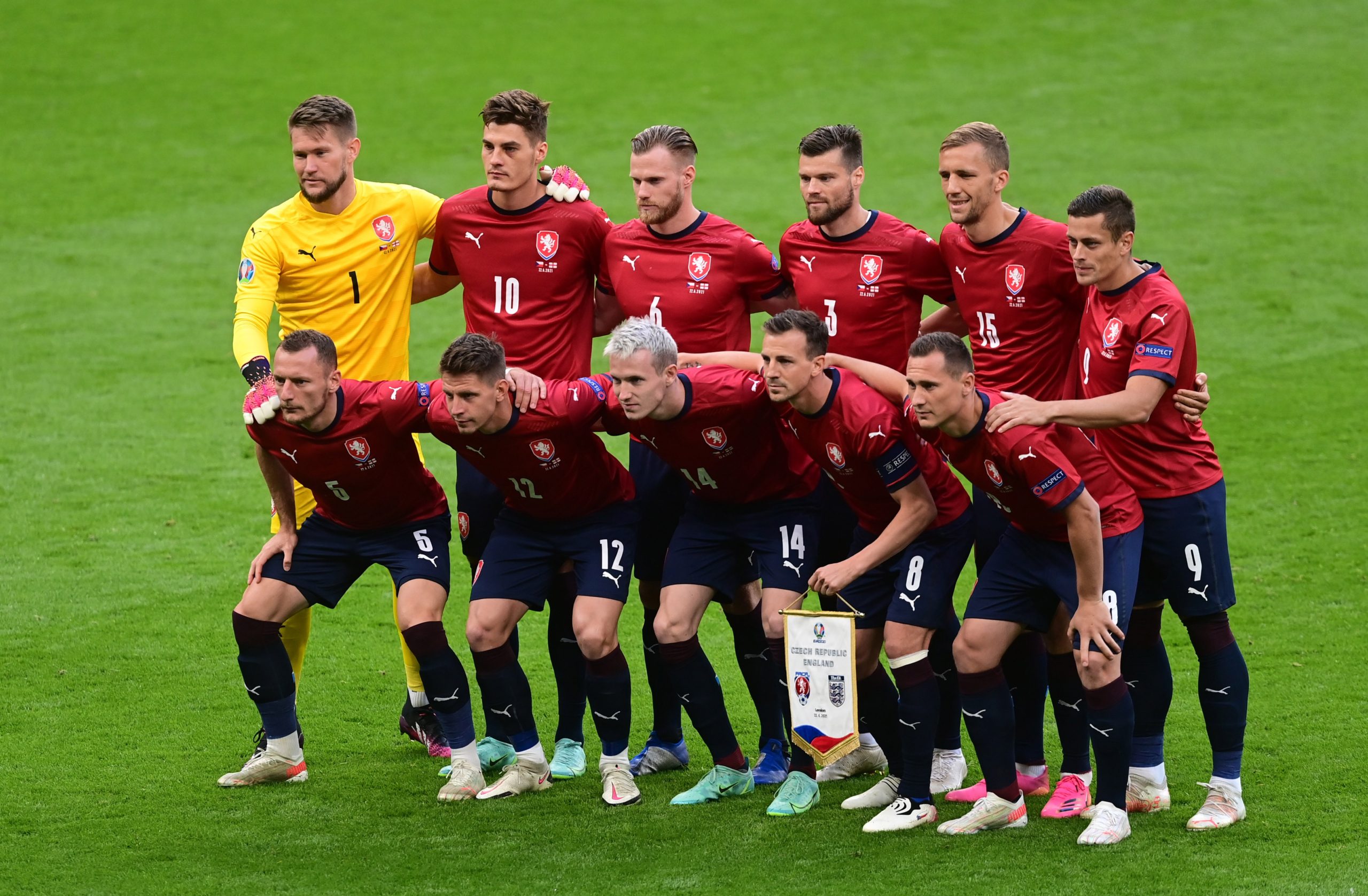 صورة منتخب التشيك قبل مواجهة إنجلترا في يورو 2020