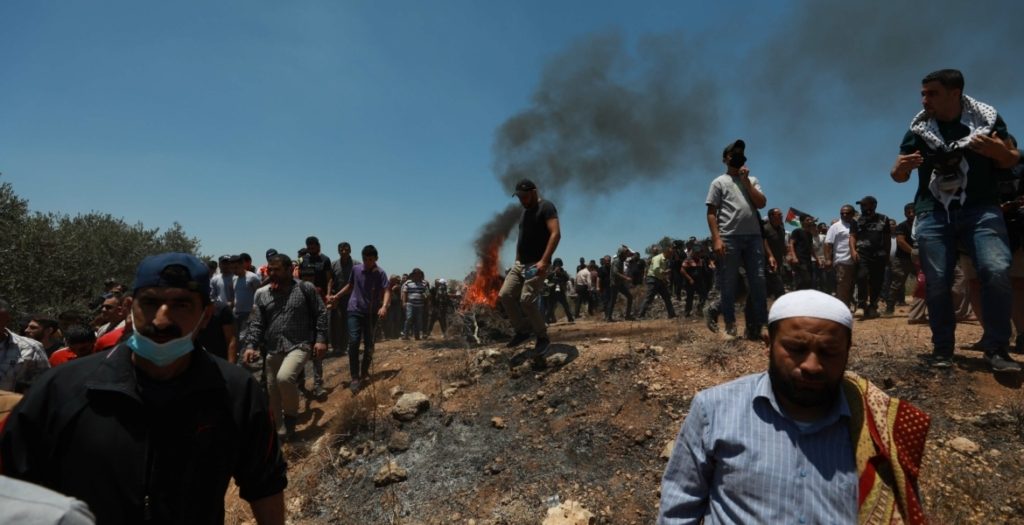 فلسطين احتجاجات مسيرة الأعلام القدس