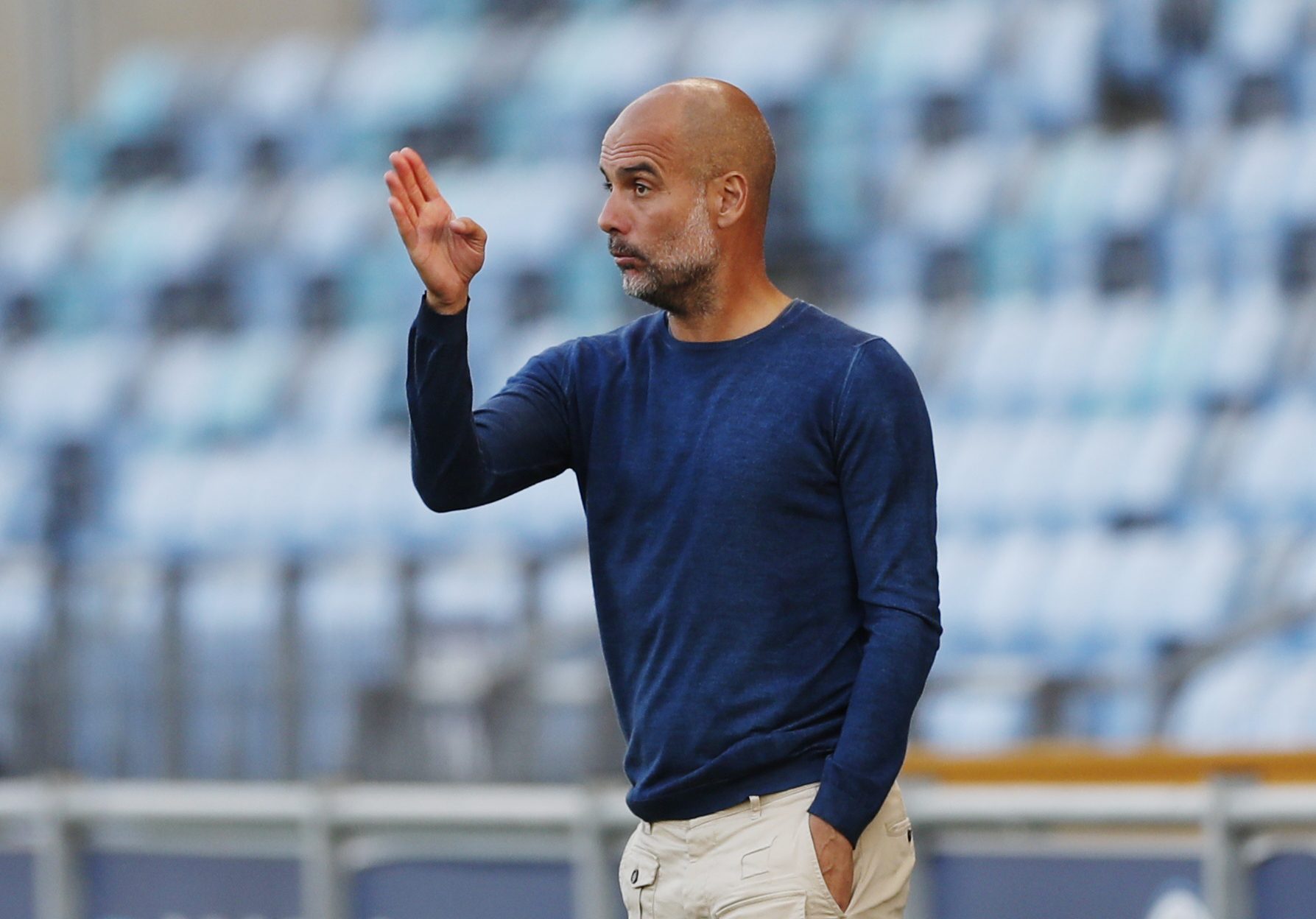 الإسباني بيب غوارديولا مدرب مانشستر سيتي (رويترز)